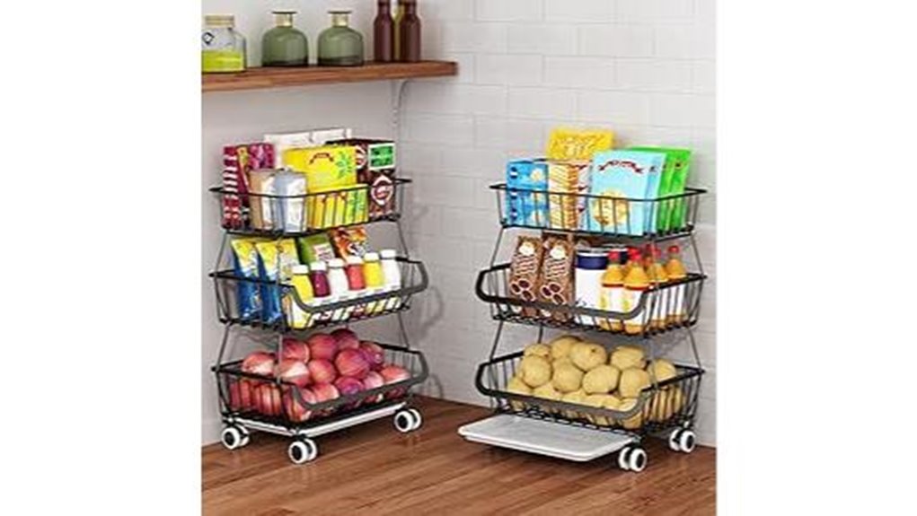 three tier pantry organizer