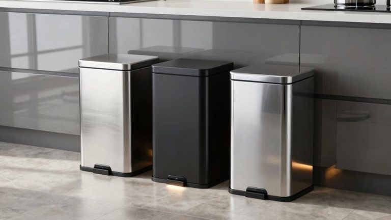 top cabinet trash bins
