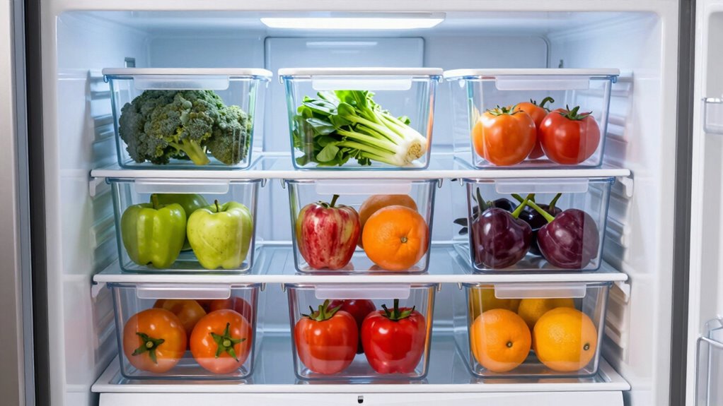 top clear fridge bins
