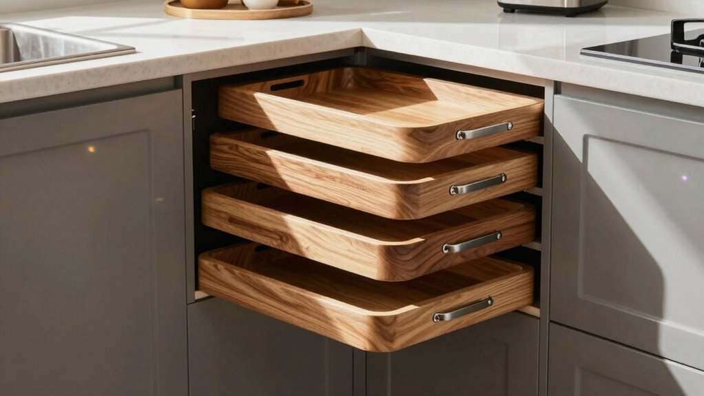 top corner cabinet trays