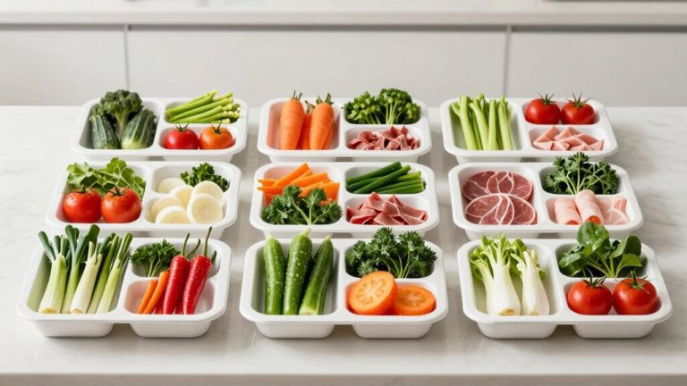 top ingredient prep trays
