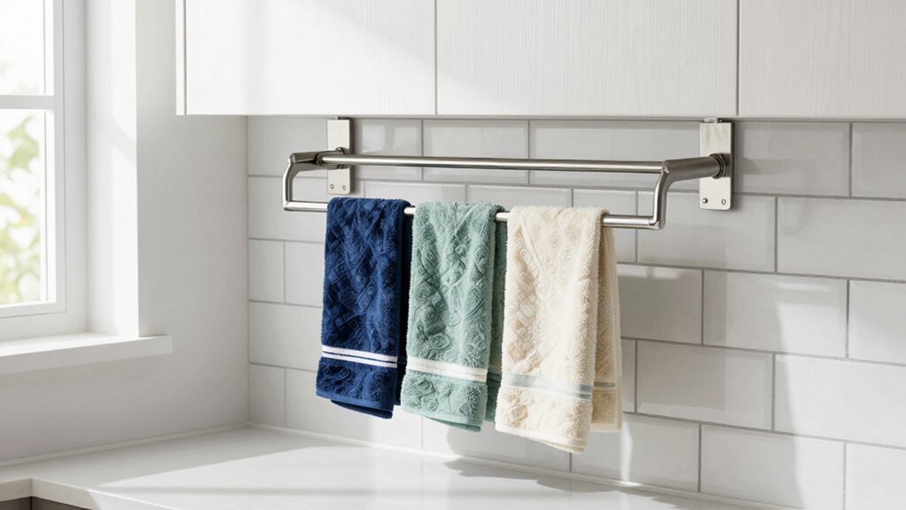 top over cabinet towel racks
