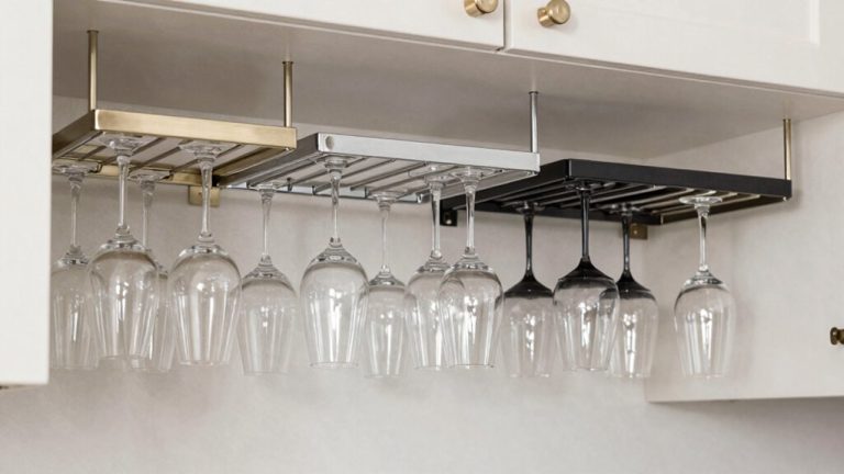 top under cabinet stemware racks