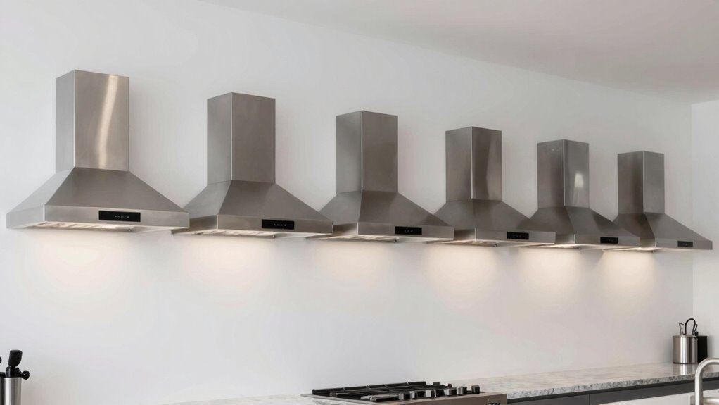 top wall mounted range hoods