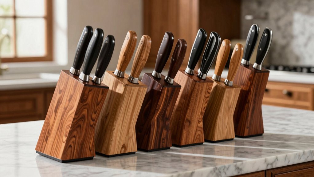 top wooden knife holders