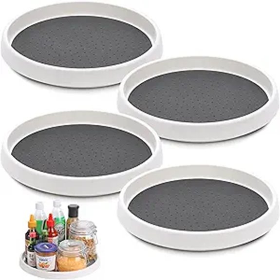 turntable organizer set non skid