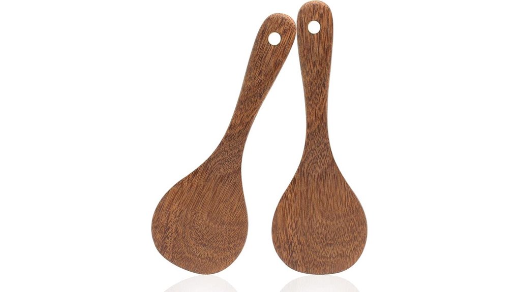 two piece wooden scoop