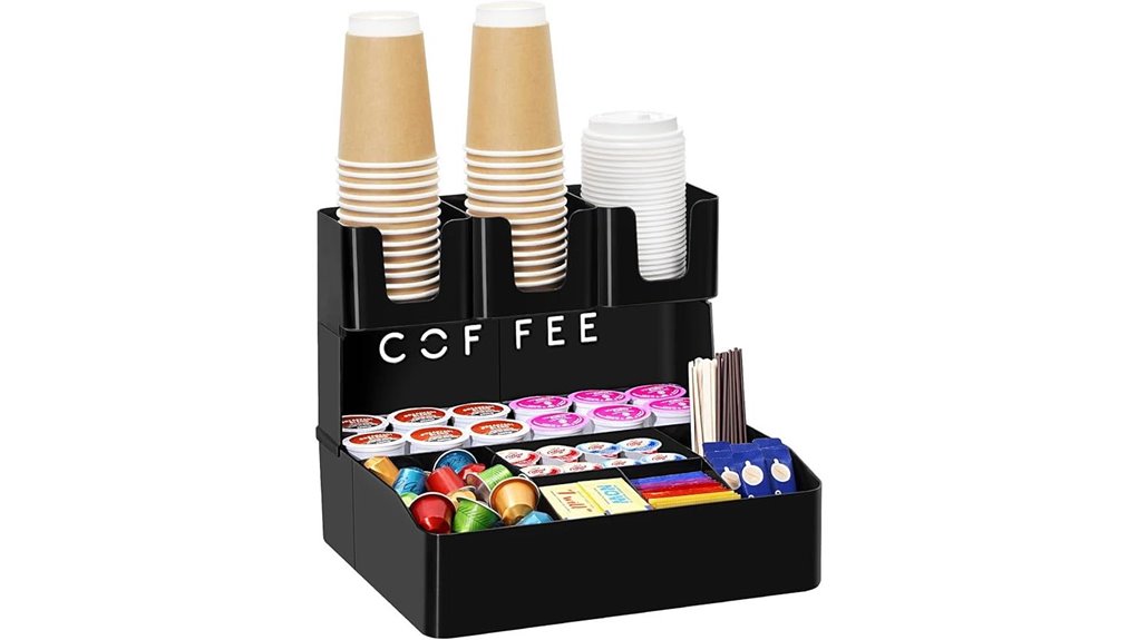 two tier coffee organizer caddy
