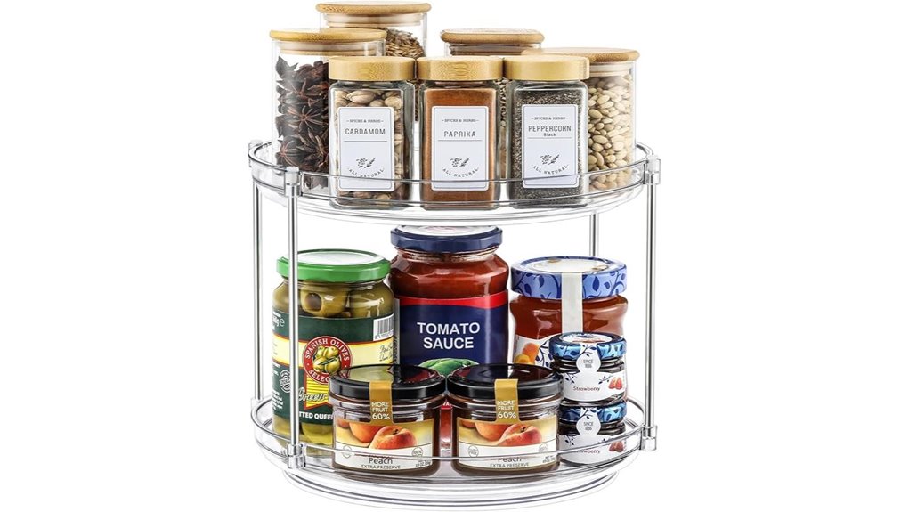 two tiered rotating storage solution