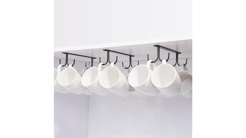 under cabinet mug rack