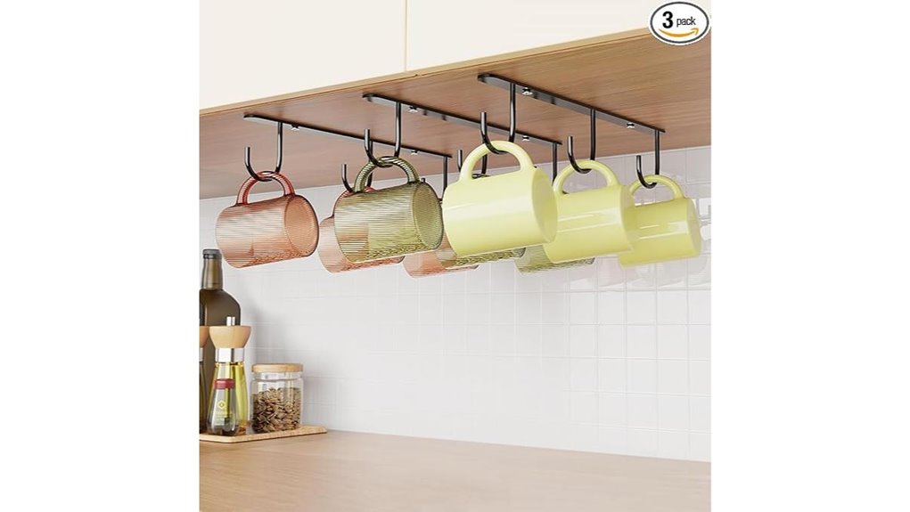 under cabinet mug storage