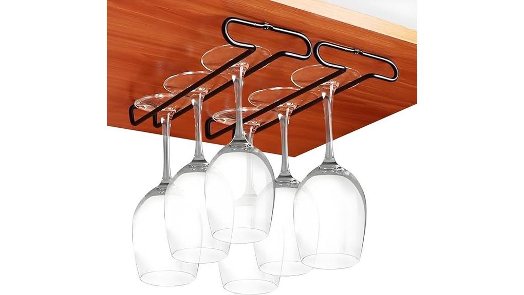 under cabinet wine rack