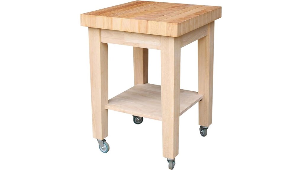 unfinished wood kitchen island