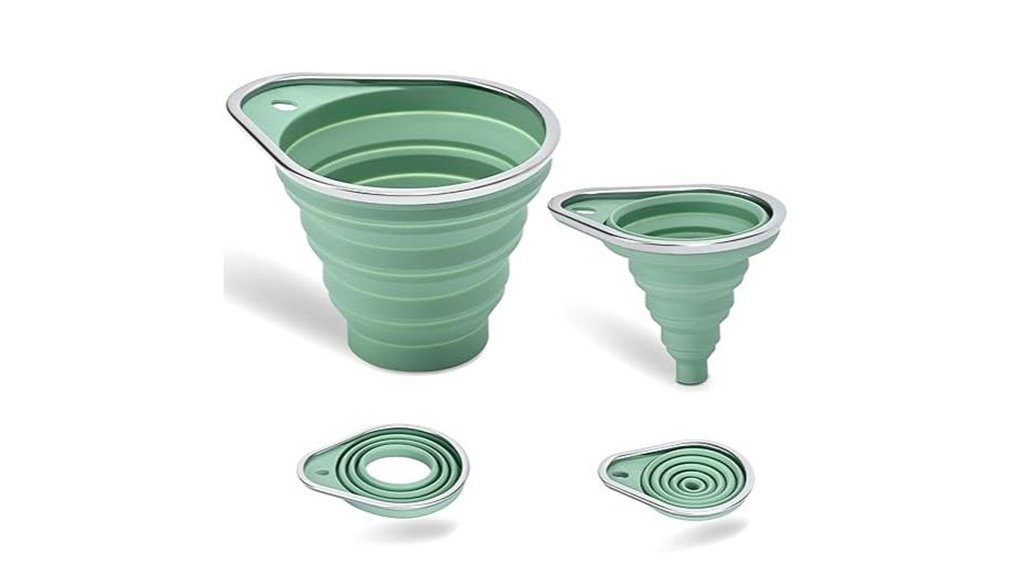 upgraded collapsible silicone funnels