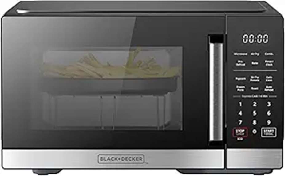 versatile stainless steel microwave