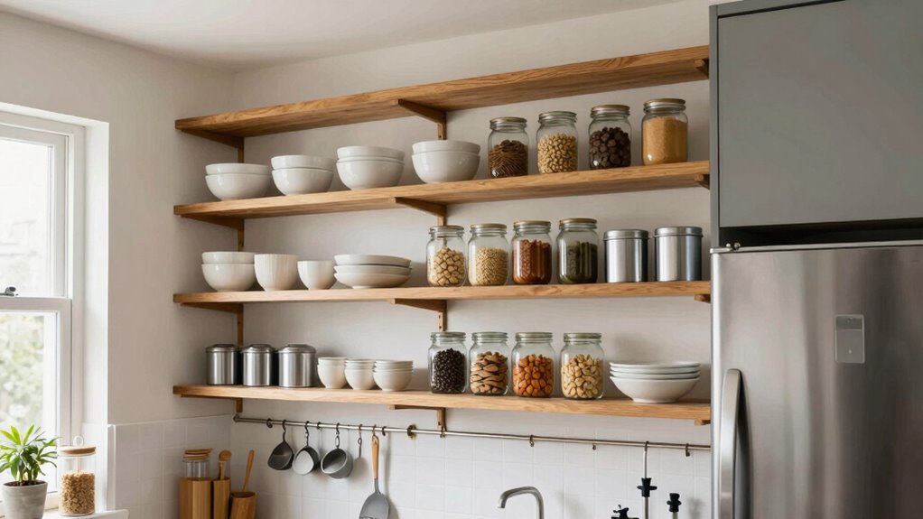 vertical shelving for organization
