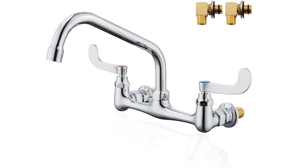 wall mounted faucet with handles