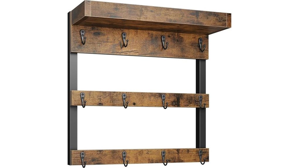 wall mounted mug organizer hooks