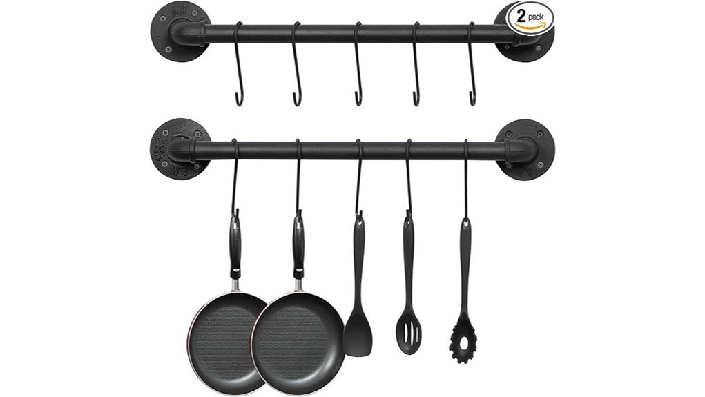 wall mounted pan rack