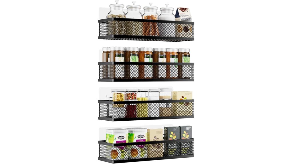 wall mounted spice organizer set