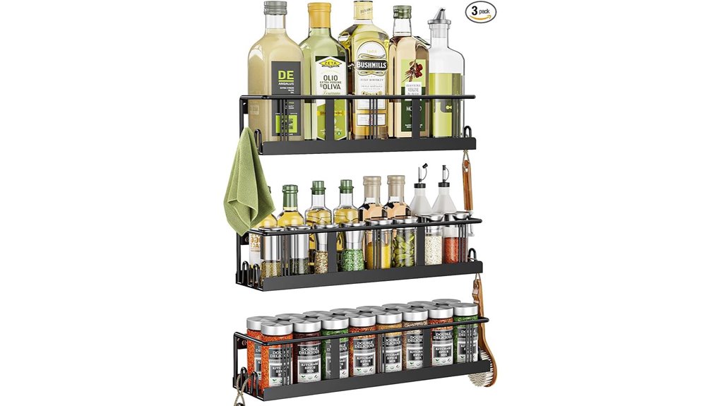wall mounted spice rack organizer