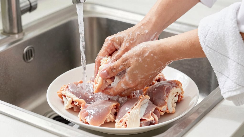 wash hands thoroughly after