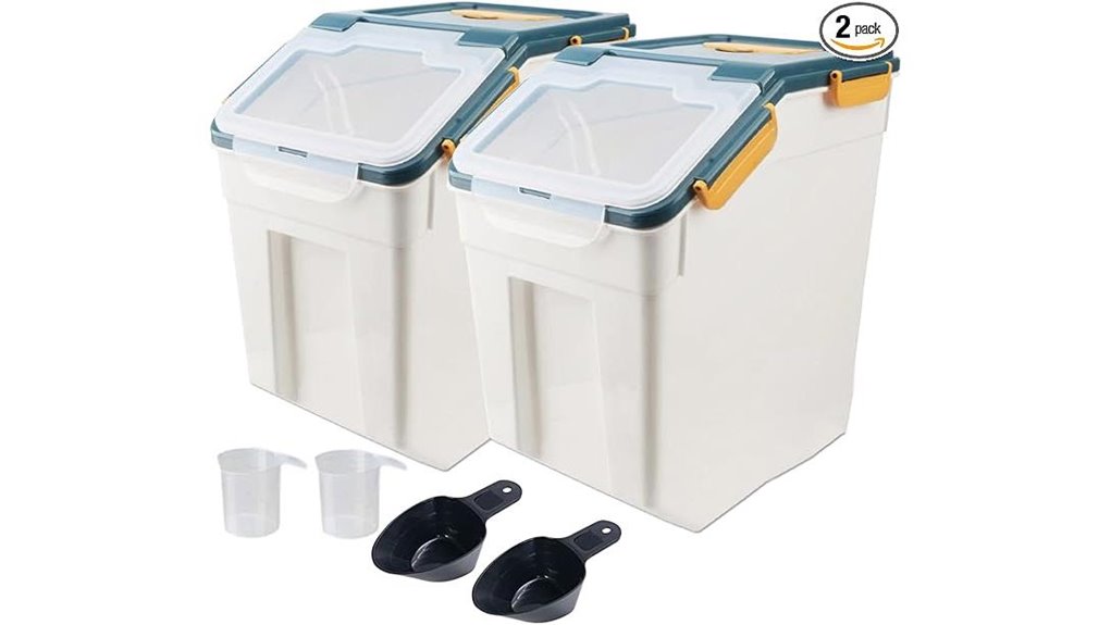 wheeled pet food storage
