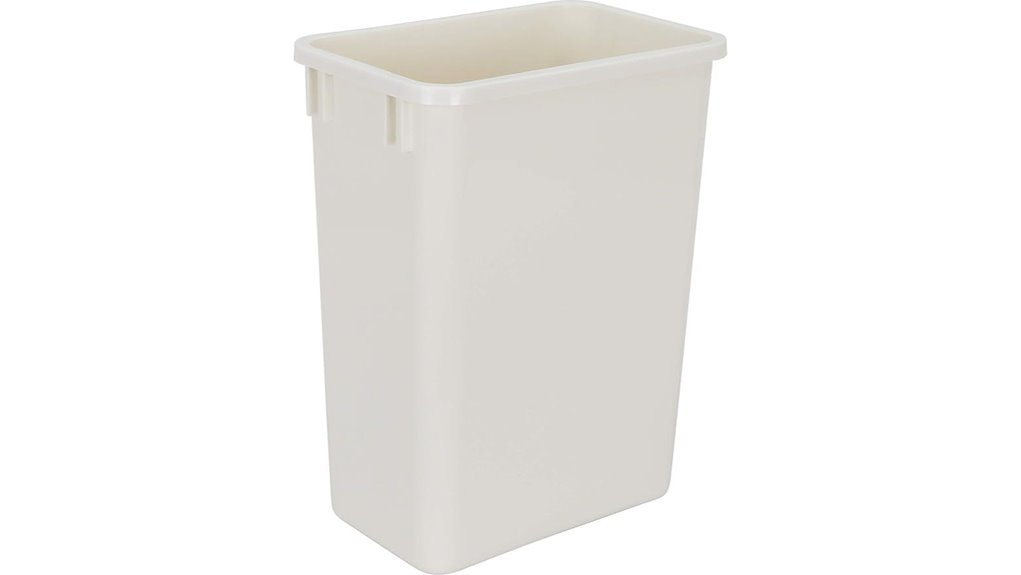 white 35 quart trash can
