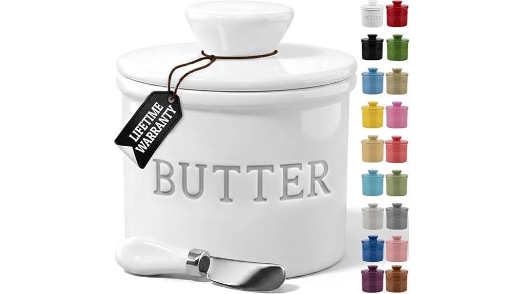 white butter container with lid