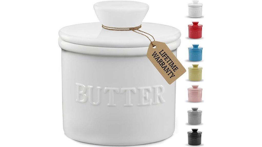 white french butter container