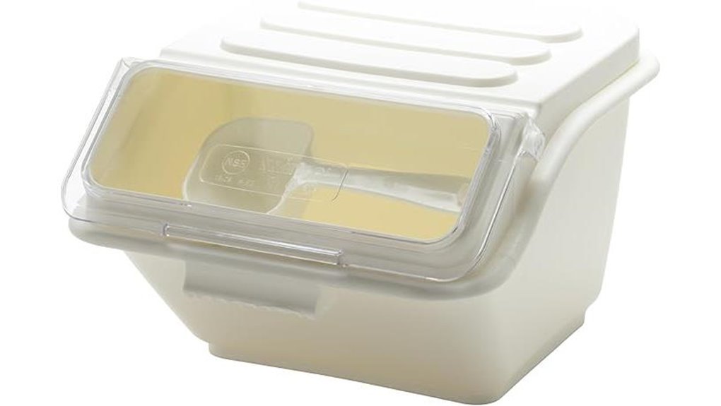 white ingredient bins 2 gallon