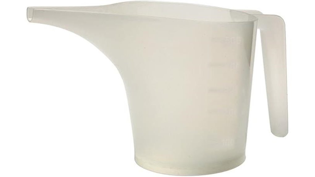 white measuring funnel pitcher