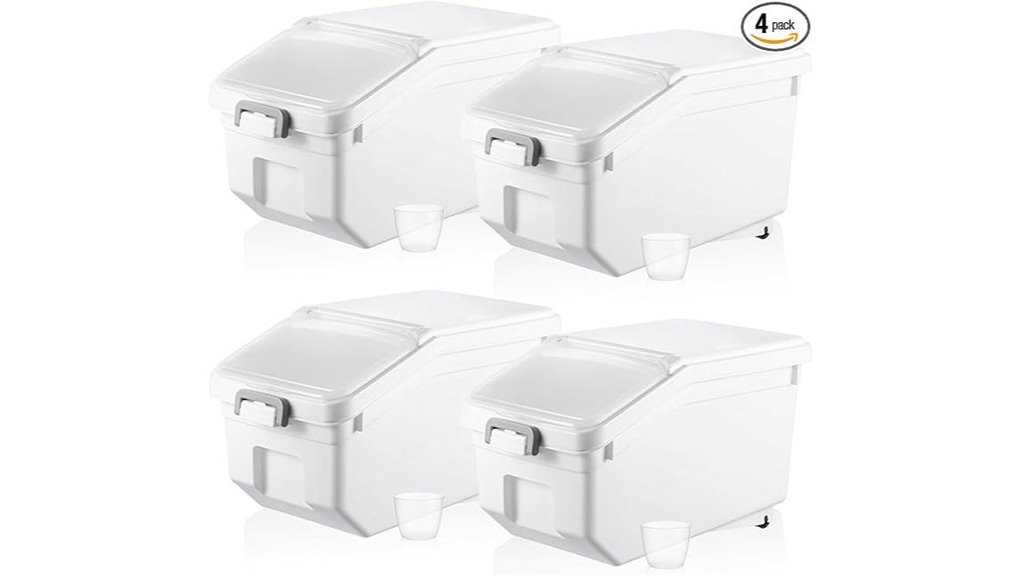 white rice storage container