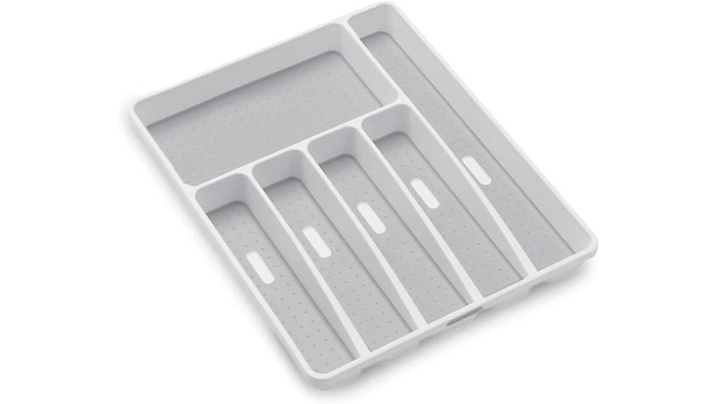 white silverware organizer tray