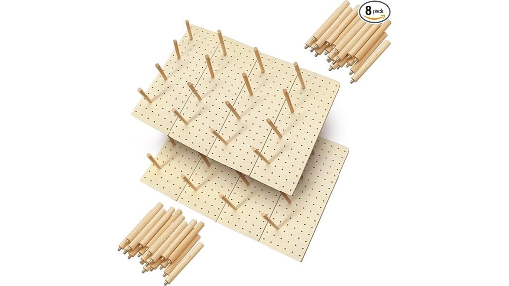 wood pegboard drawer organizer