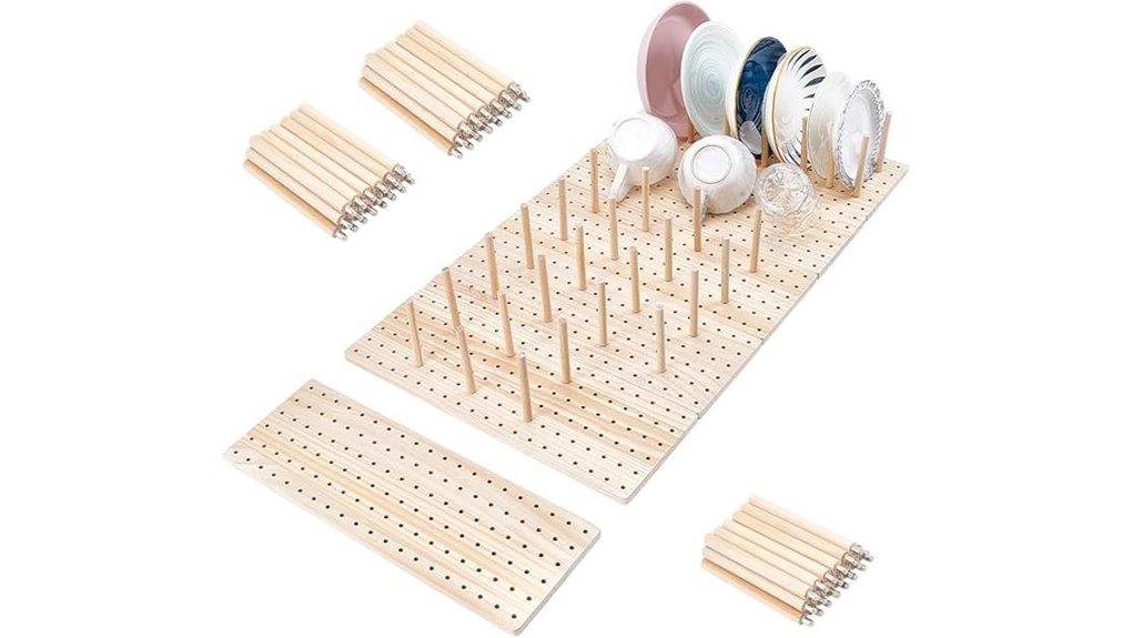wood pegboard drawer organizers
