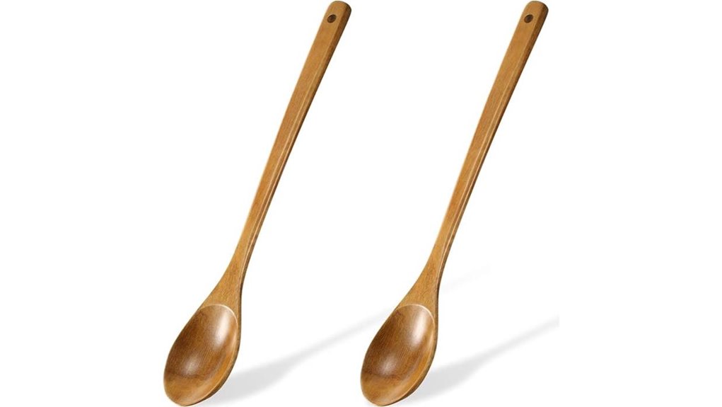 wooden mixing spoons set