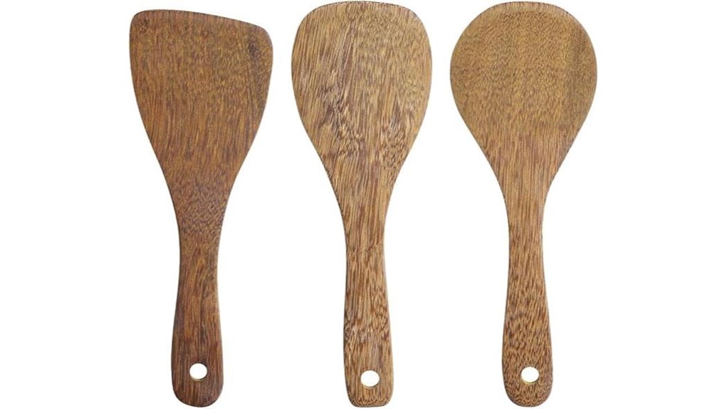 wooden rice paddle set