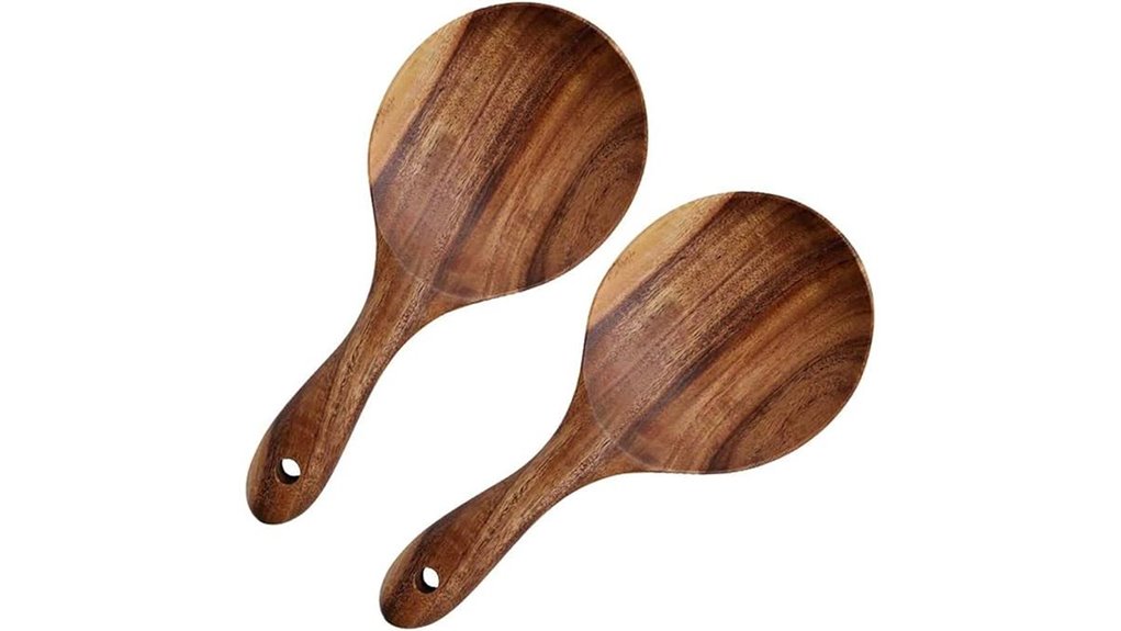 wooden rice paddle set