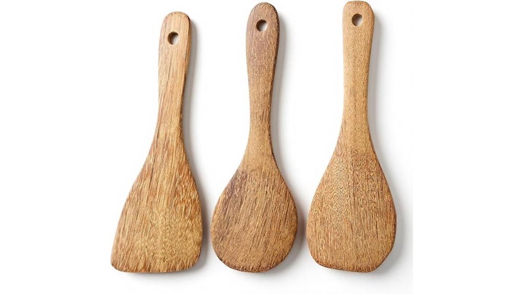 wooden rice paddle set