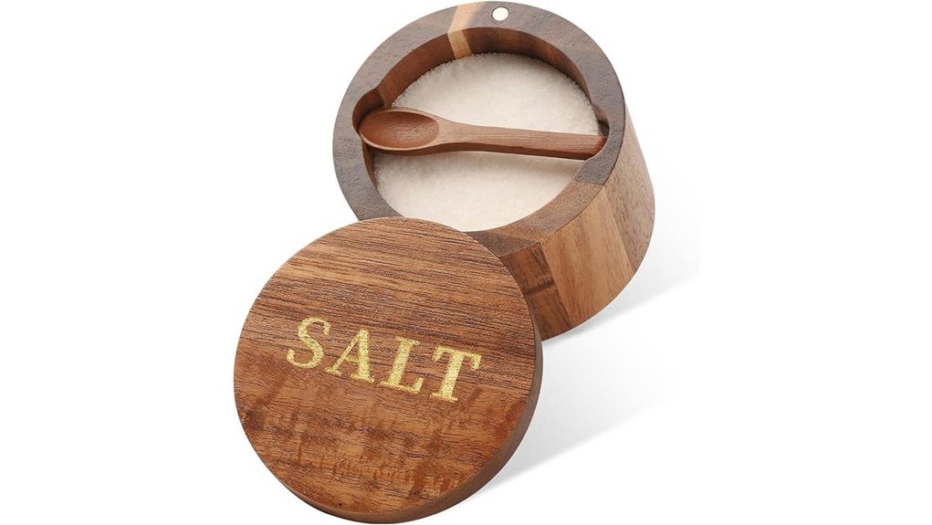 wooden salt cellar set