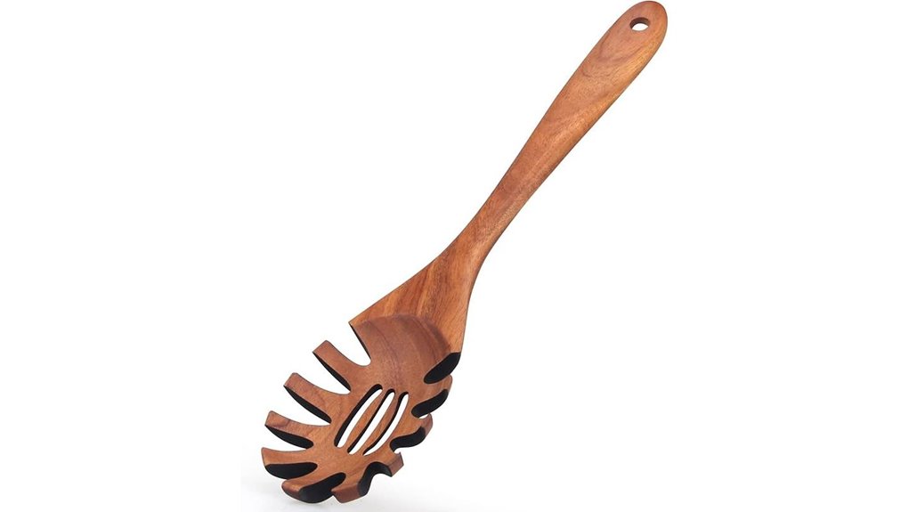 wooden spaghetti serving tool