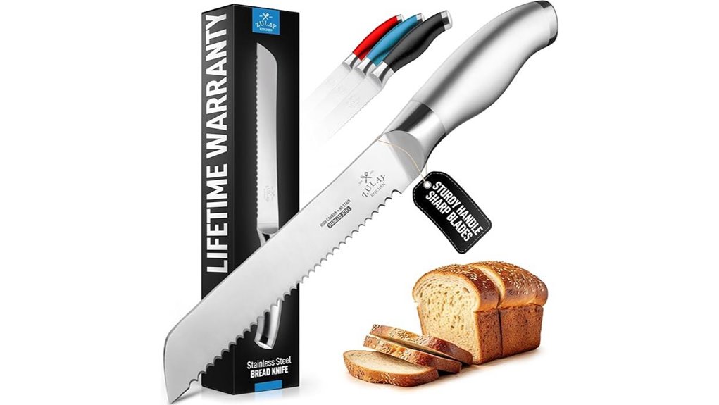 zulay kitchen serrated bread knife